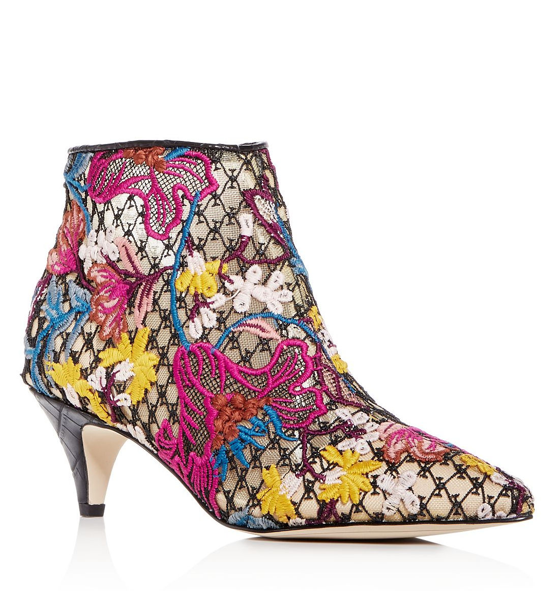 SAM EDLEMAN Kinzey Floral Embroidered Kitten Heel Booties – CUTE SHOE SHOP