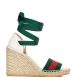 Gucci Ankle Tie Platform Wedge Espadrille Sandals side