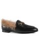 Gucci Jordaan Leather & Lamb Fur Loafers