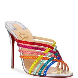 Christian Louboutin Marthastrass 100 Red Sole Slide Sandals
