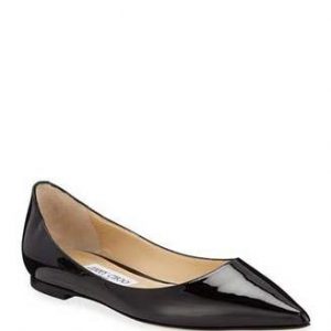 Jimmy Choo Love Patent Ballet Flats with Button