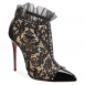 Christian Louboutin Pigalle 100 Studded Lace Booties2